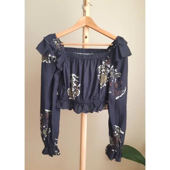 SIR THE LABEL Fluer Off Shoulder Silk Top *NWOT Size 6* - Picture 6 of 7